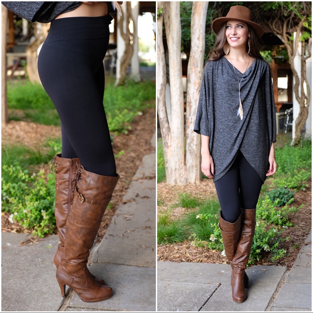 ✨LAST ONE✨Black Fleece Leggings - Picture 3 of 4